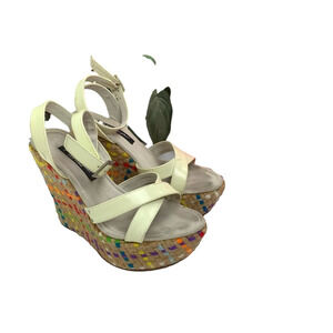Betsey  Johnson Kendall Natural Wedge size 7